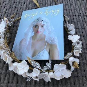 Twig and Honey buttercup blossom hair piece